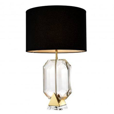 Eichholtz Lighting Table Lamp Emerald Gold Black Shade (OUTLET) House of Isabella UK