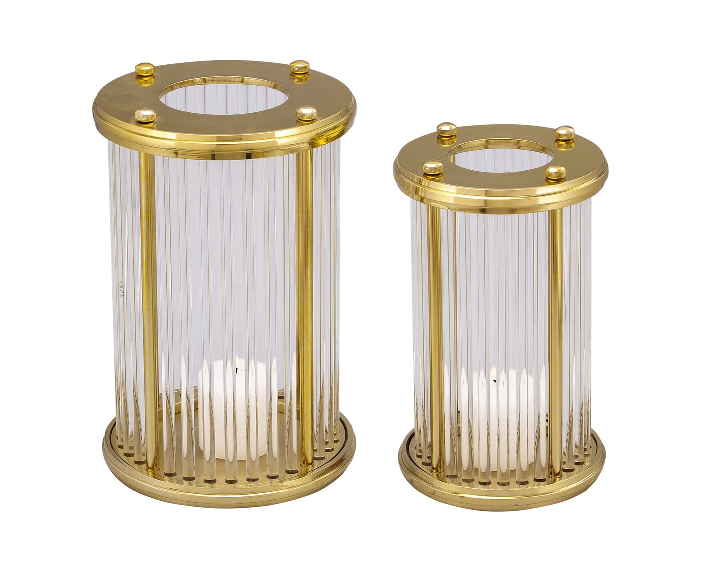 Liang & Eimil Accessories Hurricane with Glass & Thin Gold Rods Small House of Isabella UK