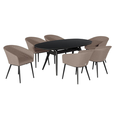 Maze Outdoors Ambition 6 Seat Oval Dining Set / Taupe House of Isabella UK