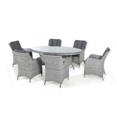 Maze Outdoors Ascot 6 Seat Oval Dining Set House of Isabella UK