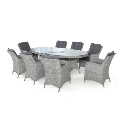 Maze Outdoors Ascot 8 Seat Oval Dining Set House of Isabella UK