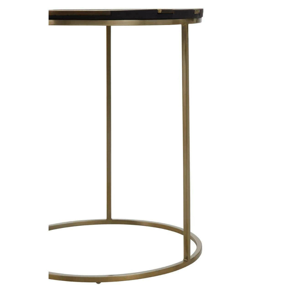 Aris Black And Gold Side Table House of Isabella UK