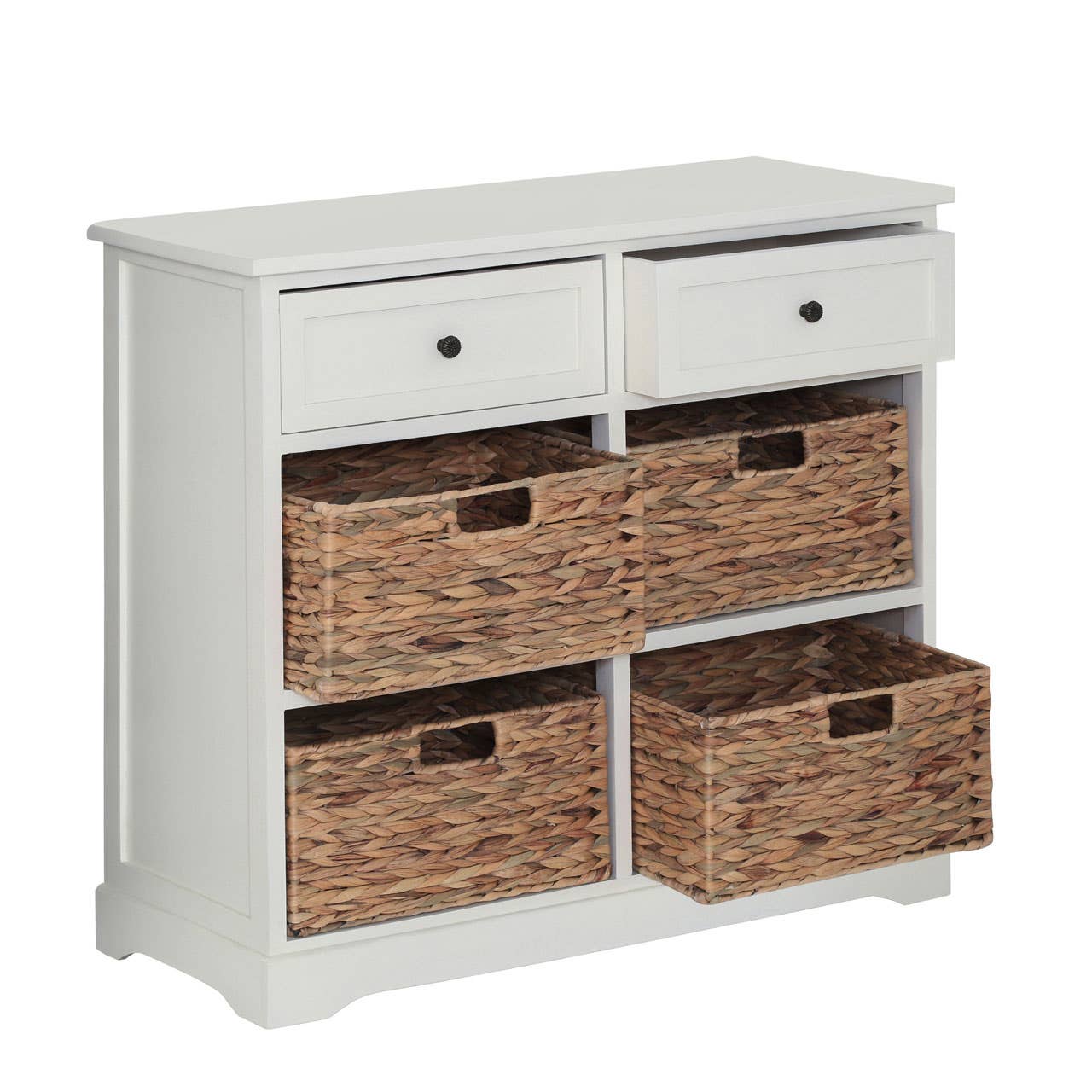 Noosa & Co. Living Vermont Ivory 2 Drawer 4 Baskets Cabinet House of Isabella UK