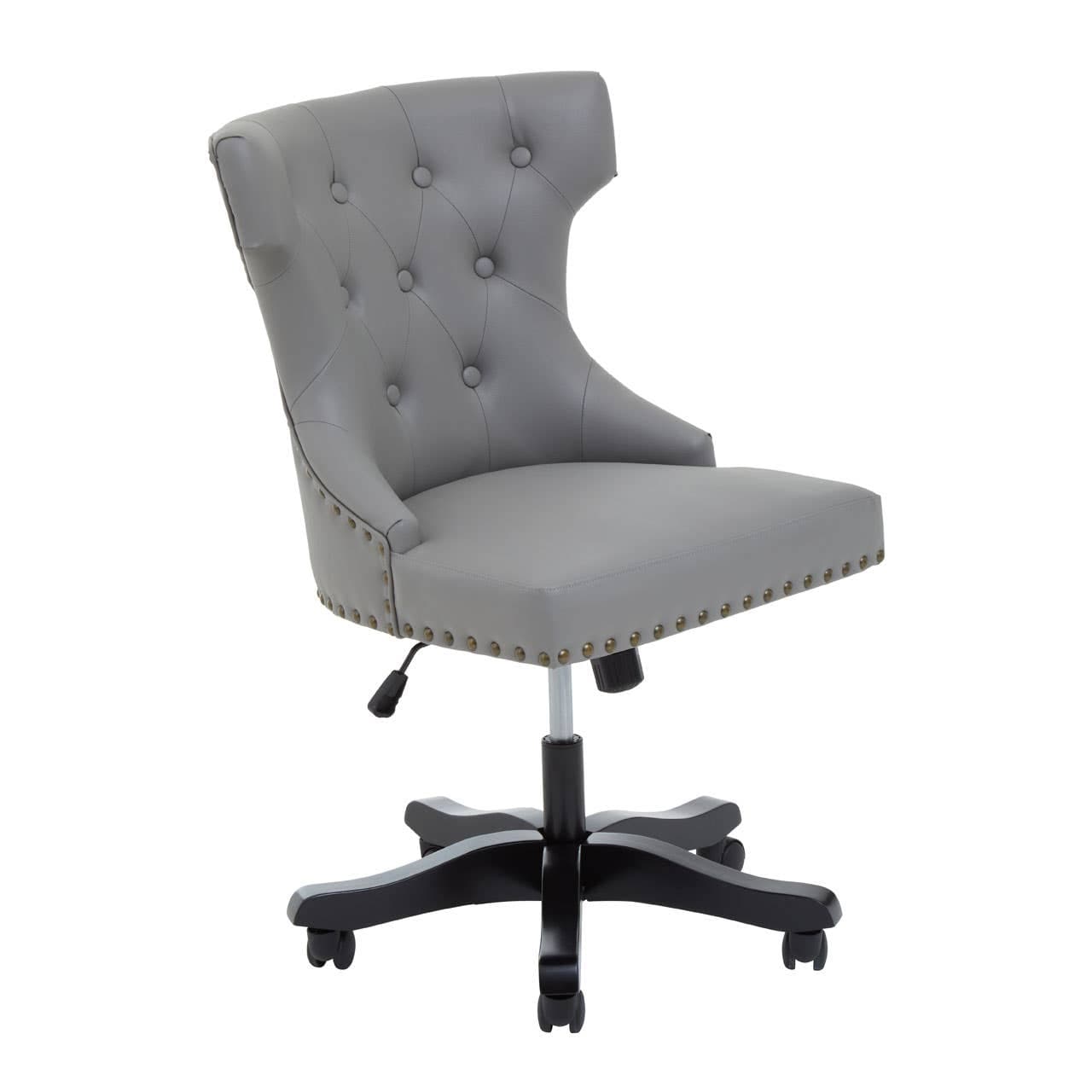 Noosa & Co. Living Walson Grey Leather Effect Home Office Chair House of Isabella UK