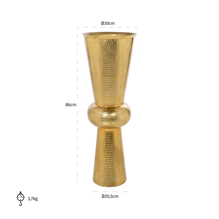 Richmond Interiors Accessories Vase Carice (Gold) House of Isabella UK