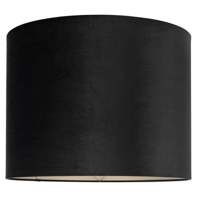Richmond Interiors Lighting Lampshade Maddy black velvet cilinder 50Ø (Black) House of Isabella UK