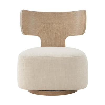 Theodore Alexander Living Repose Collection Wooden Upholstered Swivel Chair House of Isabella UK