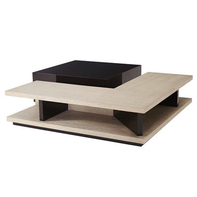 Theodore Alexander Living Square Coffee Table Manchester in Oak & Cava Lacquer House of Isabella UK
