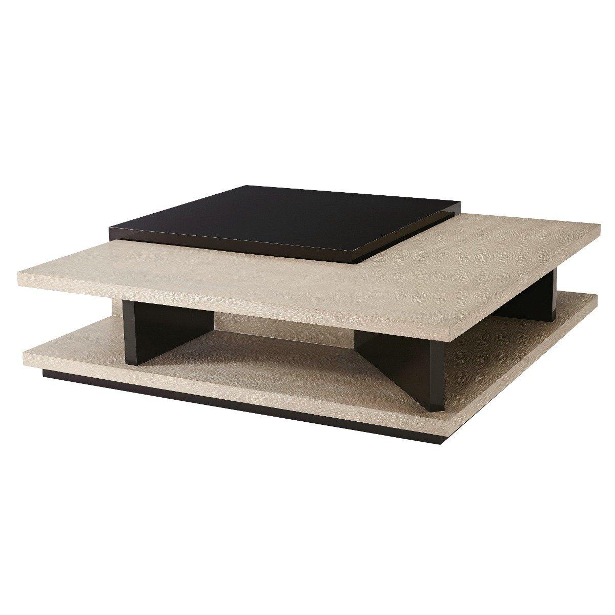 Theodore Alexander Living Square Coffee Table Manchester in Oak & Cava Lacquer House of Isabella UK