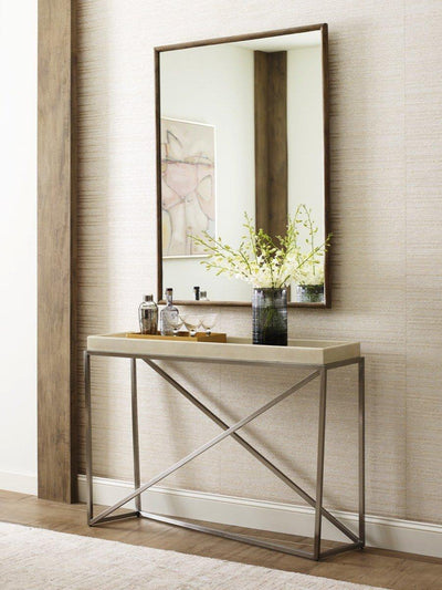 Theodore Alexander Living Ta Studio Tray Console Table Crazy X in Overcast House of Isabella UK
