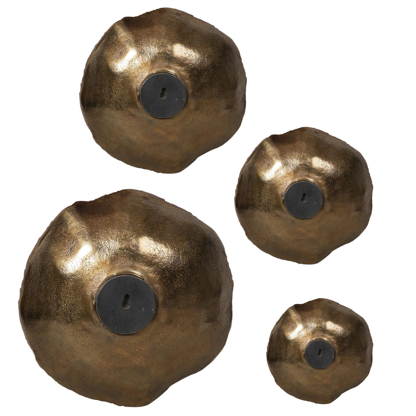 Uttermost Accessories Lucky Coins Brass Wall Bowls, S/4 House of Isabella UK
