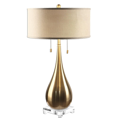 Uttermost Lighting Lagrima Brushed Brass Lamp House of Isabella UK
