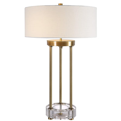 Uttermost Lighting Pantheon Brass Rod Table Lamp House of Isabella UK