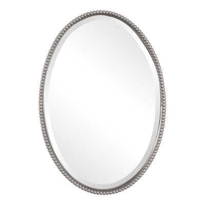 Uttermost Mirrors Sherise Brushed Nickel Oval Mirror House of Isabella UK