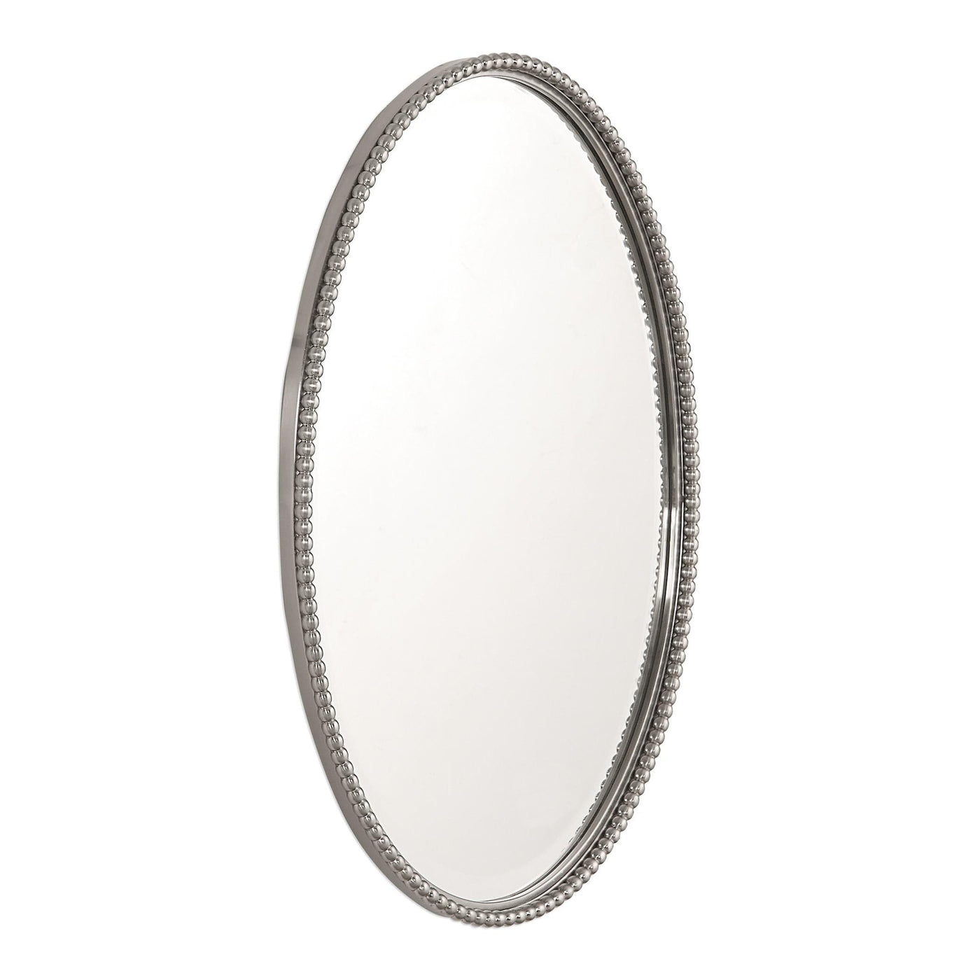 Uttermost Mirrors Sherise Brushed Nickel Oval Mirror House of Isabella UK