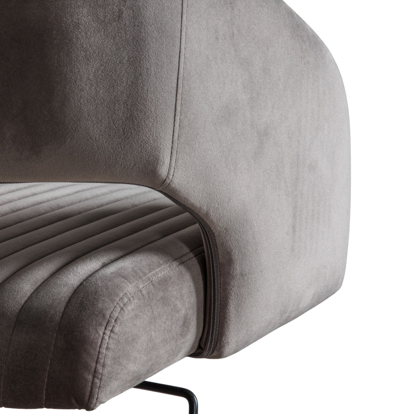 Dunball Swivel Chair Grey Velvet