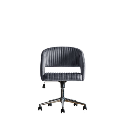 Dunball Swivel Chair Charcoal Velvet