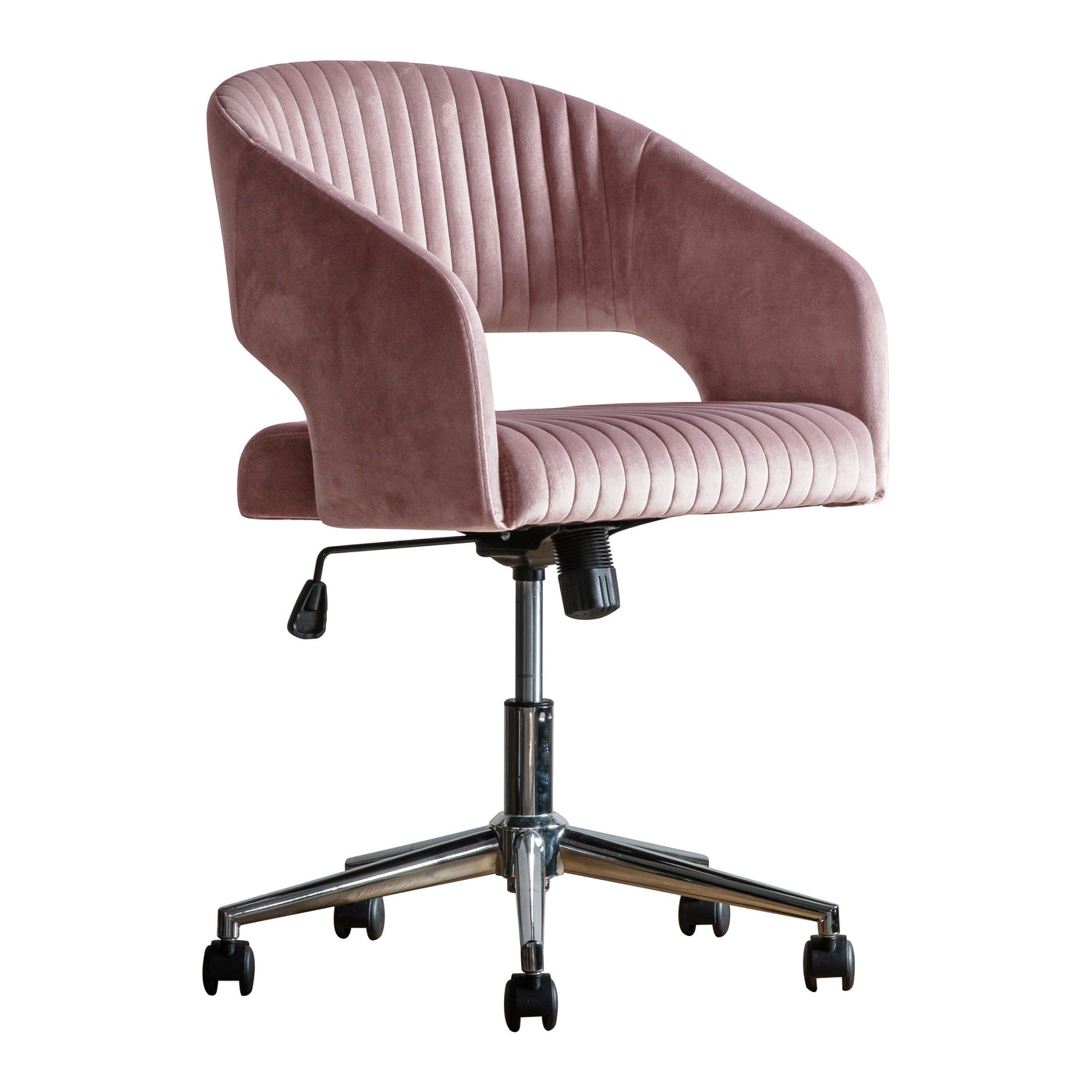 Dunball Swivel Chair Pink Velvet