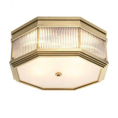 Eichholtz Lighting Ceiling Lamp Bagatelle - Antique Brass Finish with Frosted Glass House of Isabella UK