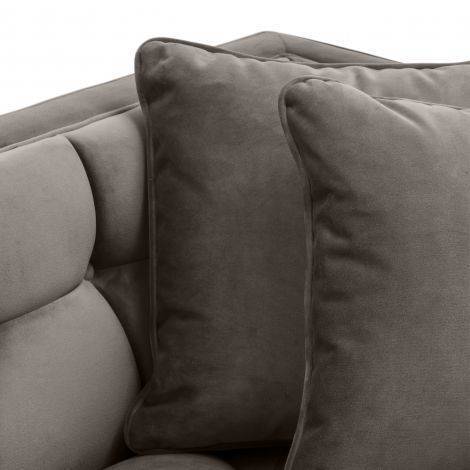 Eichholtz Living Sofa Sienna - Savona Grey Velvet with Brushed Brass Legs House of Isabella UK