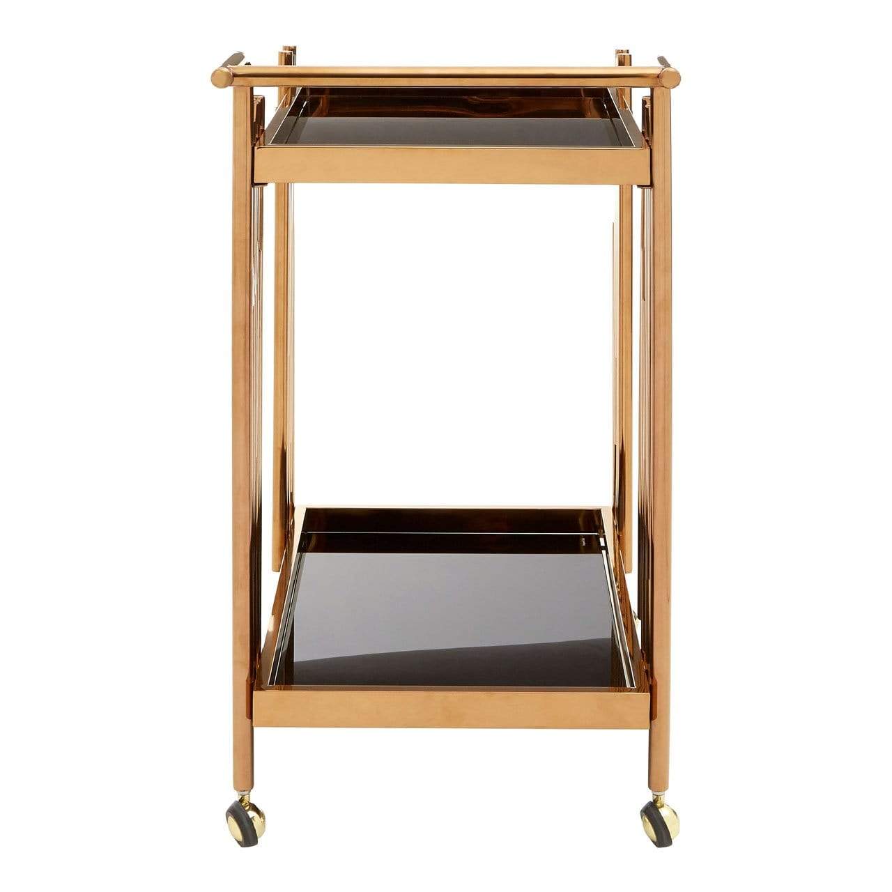 Hamilton Interiors, Lilto 2 Tier Trolley with Rose Gold Frame - House of Isabella UK