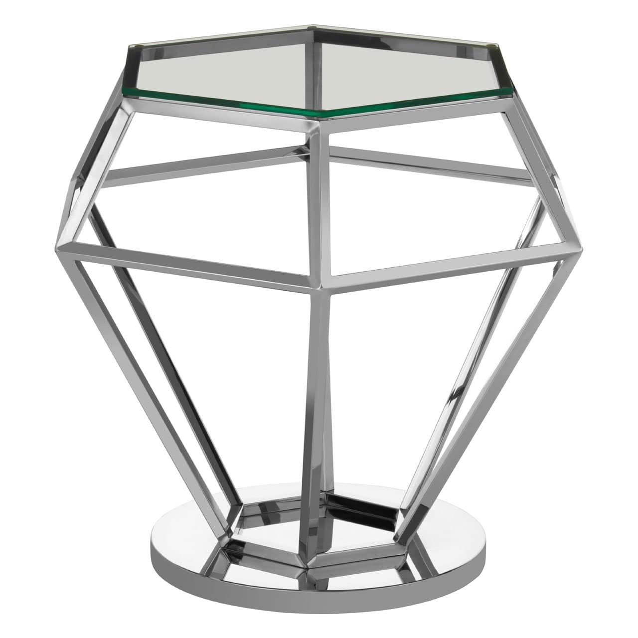 Hamilton Interiors, Allez Silver Finish Donelle End Table - House of Isabella UK
