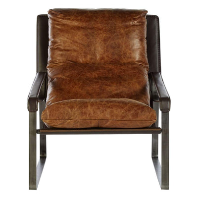 Hamilton Interiors, Cantan Light Brown Leather Lounge Chair - House of Isabella UK