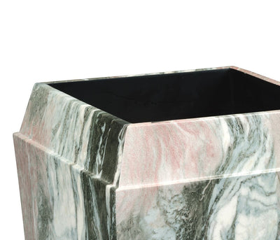 Jonathan Charles Accessories Jonathan Charles Charles Outdoor Medium Square Planter in Faux Black Marble House of Isabella UK