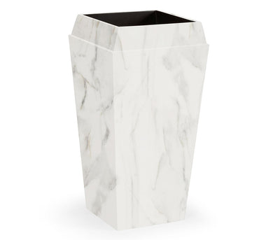 Jonathan Charles Accessories Jonathan Charles Charles Outdoor Medium Square Planter in Faux White Marble House of Isabella UK
