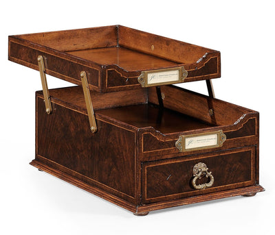 Jonathan Charles Accessories Jonathan Charles Letter Tray Victorian with Drawer - American Walnut House of Isabella UK