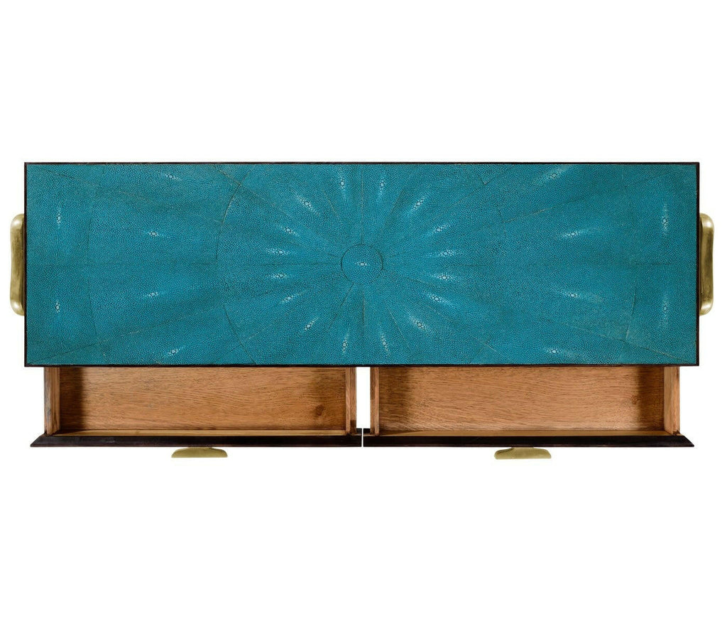 Jonathan Charles Console Table French 1930s Brass House of Isabella UK