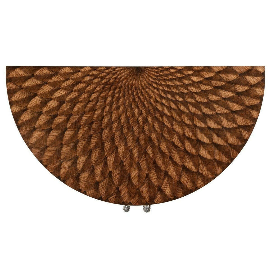 Jonathan Charles Demilune Cocktail with Feather Inlay House of Isabella UK