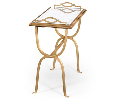 Jonathan Charles Living Jonathan Charles Side Table Horseshoe with Removable Tray Top - Gilded House of Isabella UK
