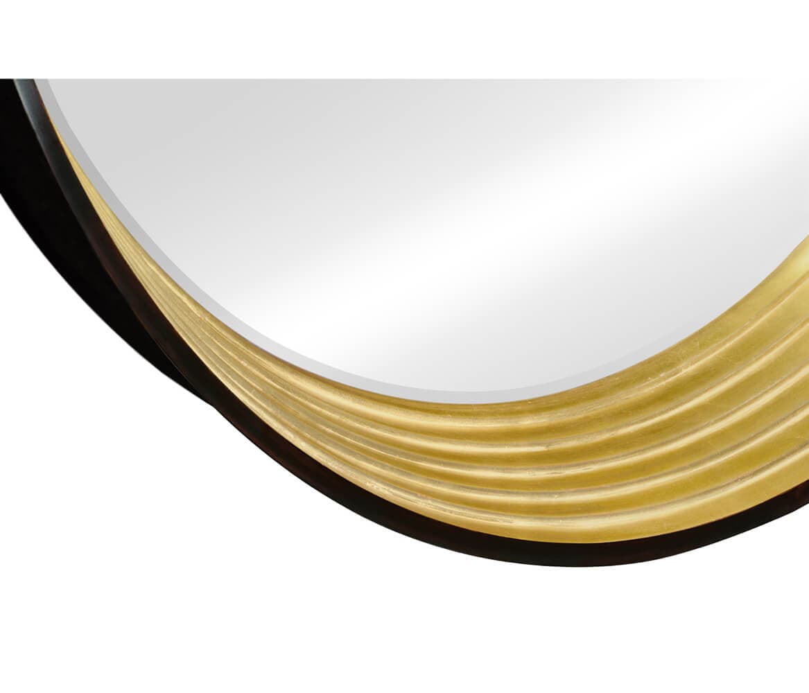 Jonathan Charles Mirrors Jonathan Charles Round Mirror Modernist - Gold Leaf House of Isabella UK