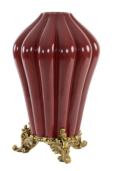 Light & Living Accessories Vase deco Ø34x54 cm SAYANG burgundy-antique bronze House of Isabella UK