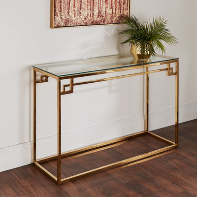 Native Living Cesar Gold Console Table House of Isabella UK