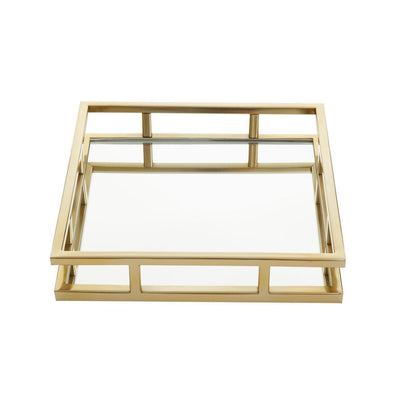 Noosa & Co. Accessories Cruzar Square Gold Finish Tray House of Isabella UK