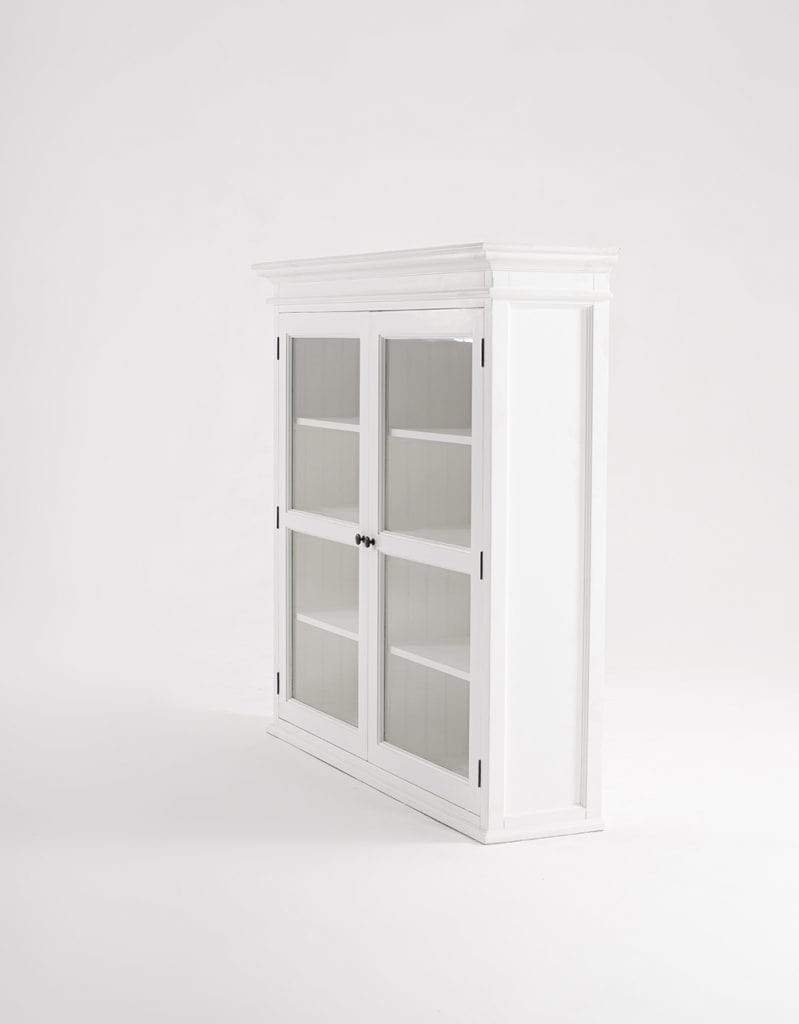 Novasolo Living Glass-Display Hutch Unit - Classic White House of Isabella UK