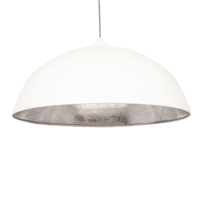 Pacific Lifestyle Lighting Anders Matt Cream and Silver Leaf Dome Pendant House of Isabella UK