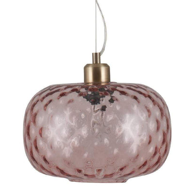 Pacific Lifestyle Lighting Azores Rose Textured Glass Oval Pendant House of Isabella UK