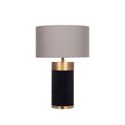 Pacific Lifestyle Lighting Dempsey Black Velvet and Antique Gold Metal Table Lamp House of Isabella UK
