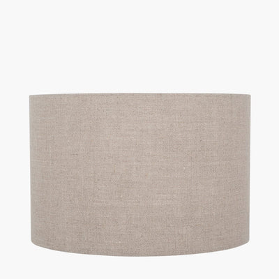 Pacific Lifestyle Lighting Edward 30cm Natural Linen Cylinder Shade House of Isabella UK