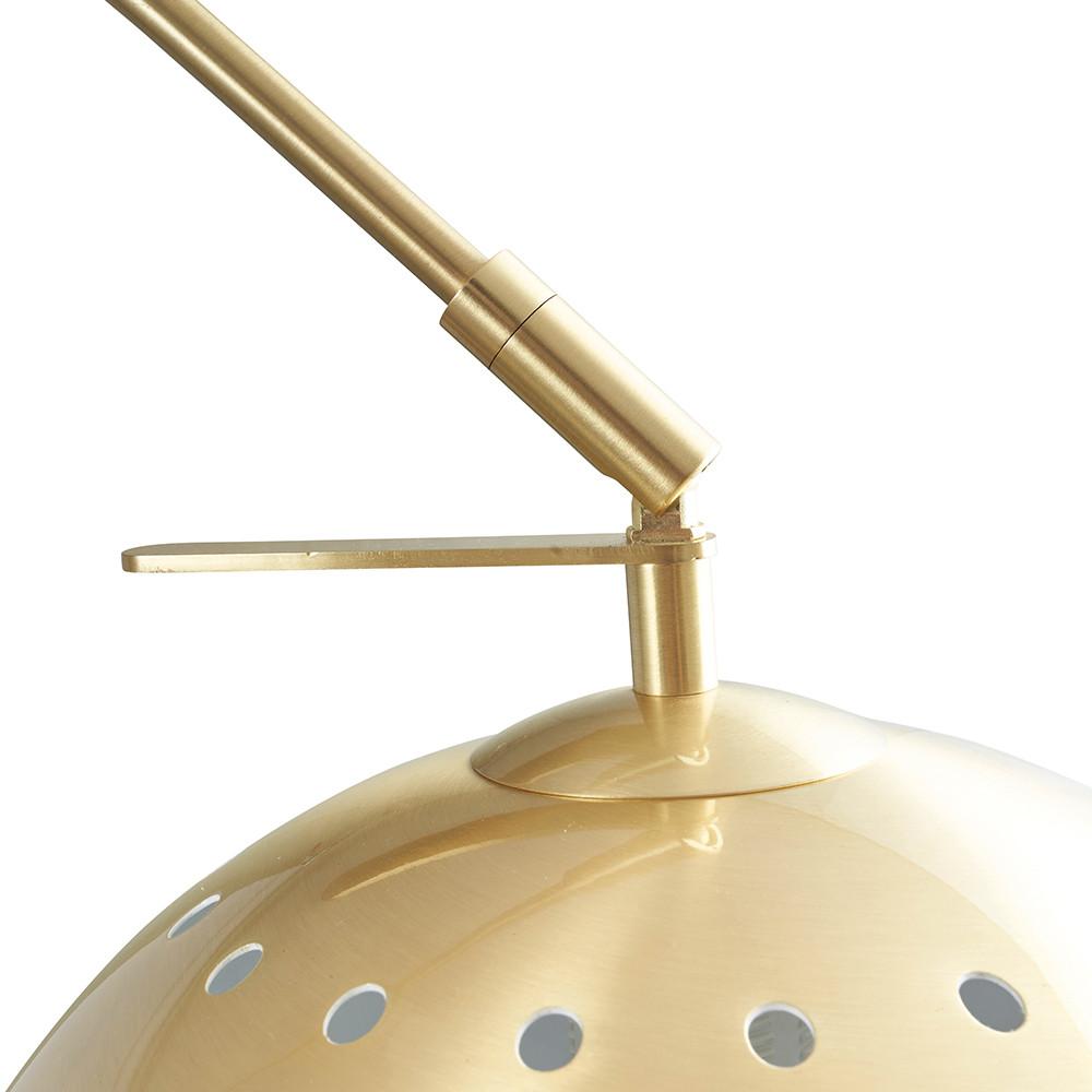 Pacific Lifestyle Lighting Feliciani Brushed Brass Metal and White Marble Floor Lamp House of Isabella UK