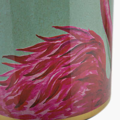 Pacific Lifestyle Lighting Flamenco Tall Pink Flamingo Print Ceramic Table Lamp House of Isabella UK