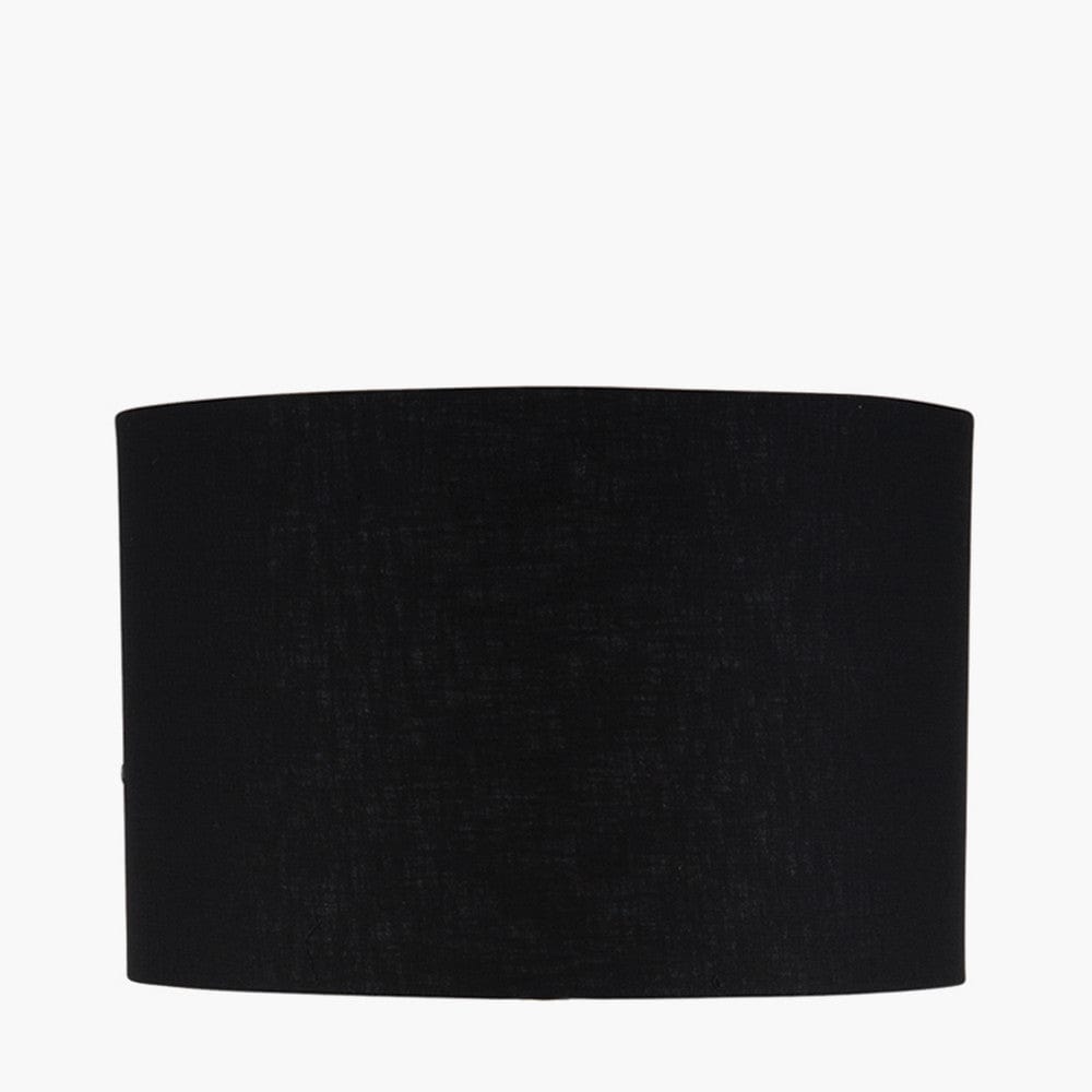 Pacific Lifestyle Lighting Harry 30cm Black Poly Cotton Cylinder Drum Shade House of Isabella UK