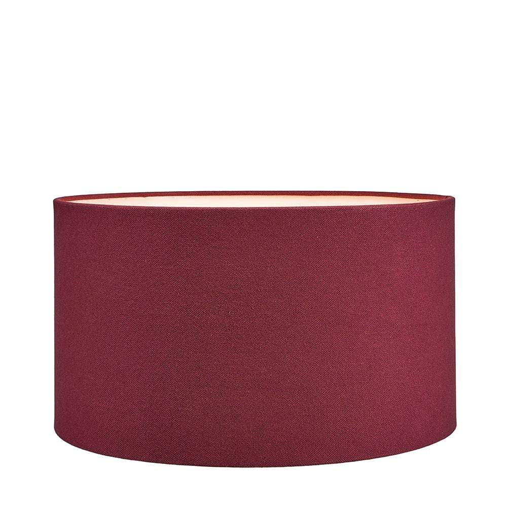 Pacific Lifestyle Lighting Henry 45cm Red Handloom Cylinder Shade House of Isabella UK