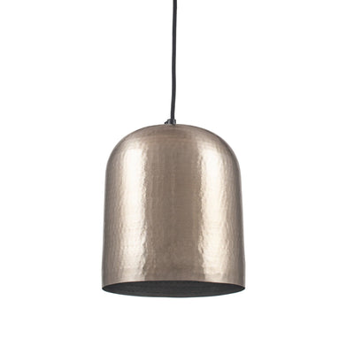 Pacific Lifestyle Lighting Kochi Antique Silver Hammered Metal Dome Pendant House of Isabella UK