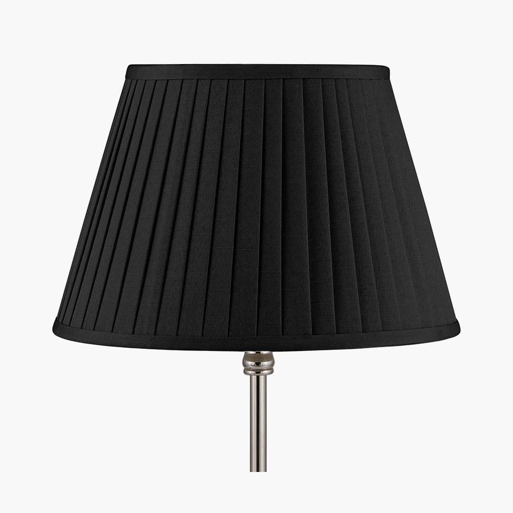 Pacific Lifestyle Lighting Lyndon 30cm Black Poly Cotton Knife Pleat Shade House of Isabella UK