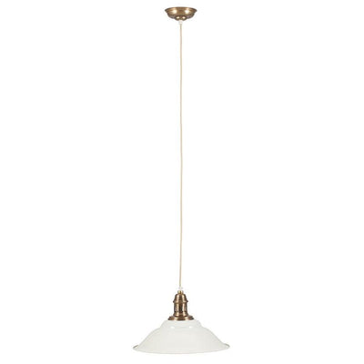Pacific Lifestyle Lighting Macchiato Cream and Gold Metal Cafe Pendant House of Isabella UK