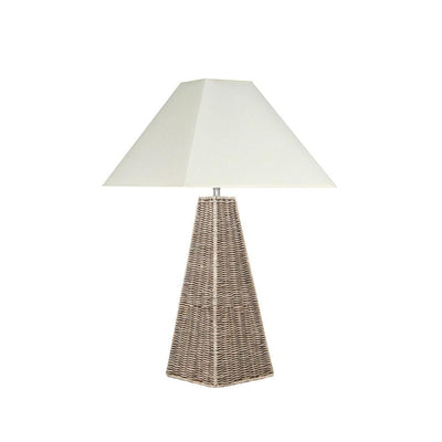 Pacific Lifestyle Lighting Seacomb Rattan Pyramid Table Lamp House of Isabella UK